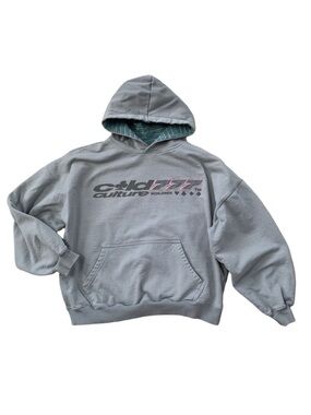 Cold Culture Size Small Gray Sevens Club Streetwear Oversized Hoodie Sweatshirt